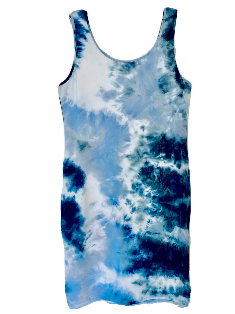 No Boundaries Womens Jr. XL 15-17 Tie Dye Butter Soft Tank Sheath Knee Dress